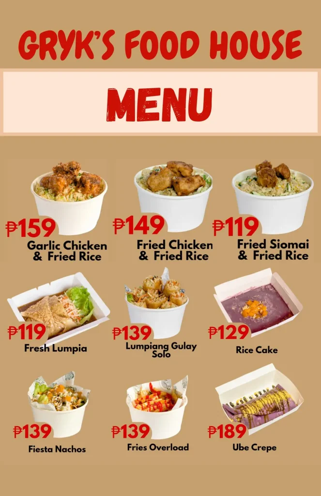 Gryks-Food-House-Menu-Philippines