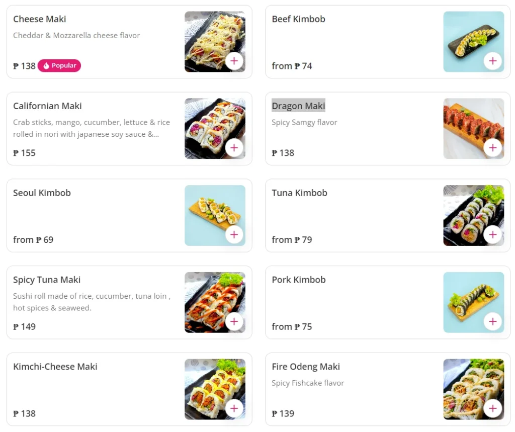 NARA-KIMBOB-MAKI-MENU-WITH-PRICES