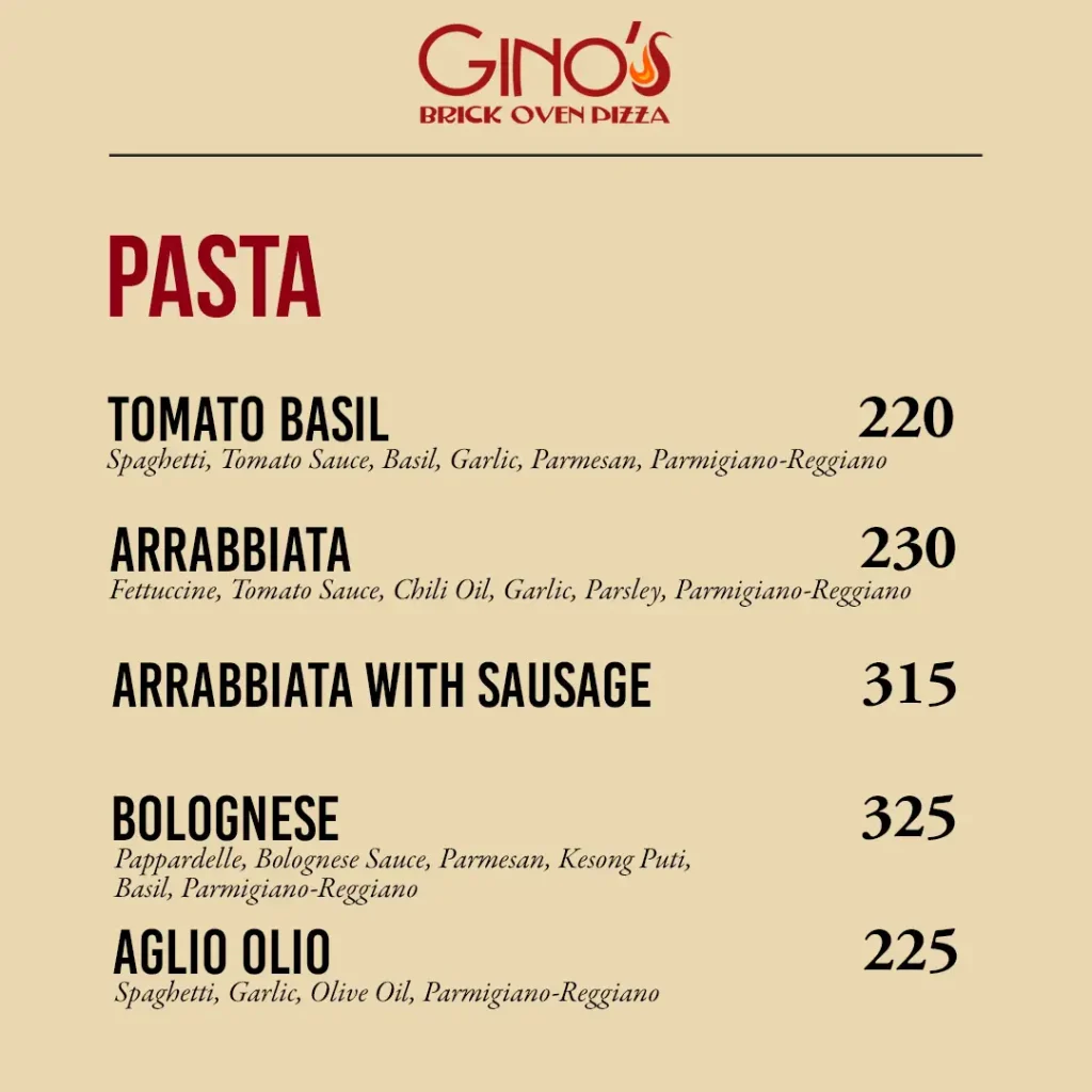 Ginos-Pasta-Prices