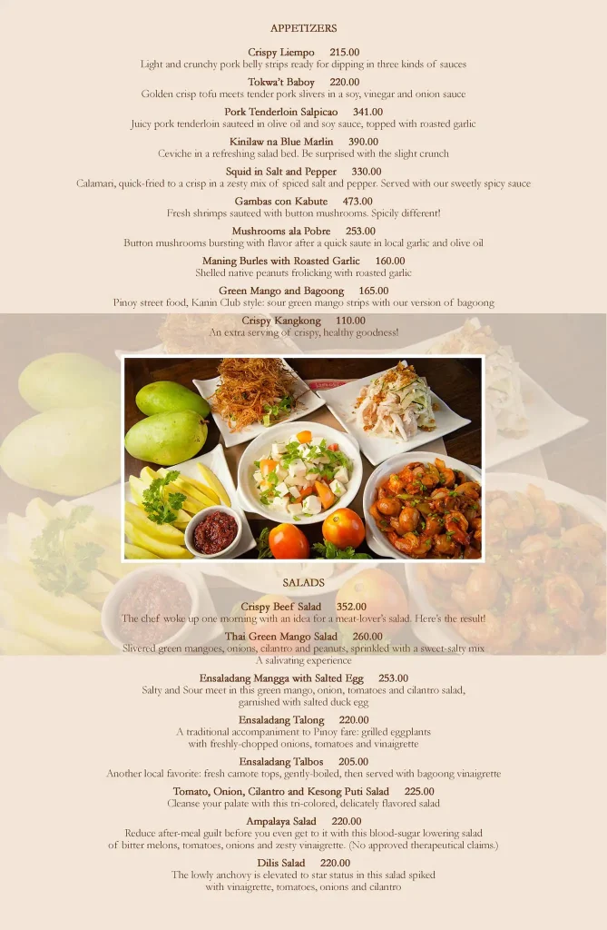 Kanin-Club-Appetizers-Prices