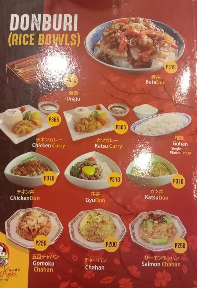 RairaiKen-Donburi-Curry-Menu-Prices